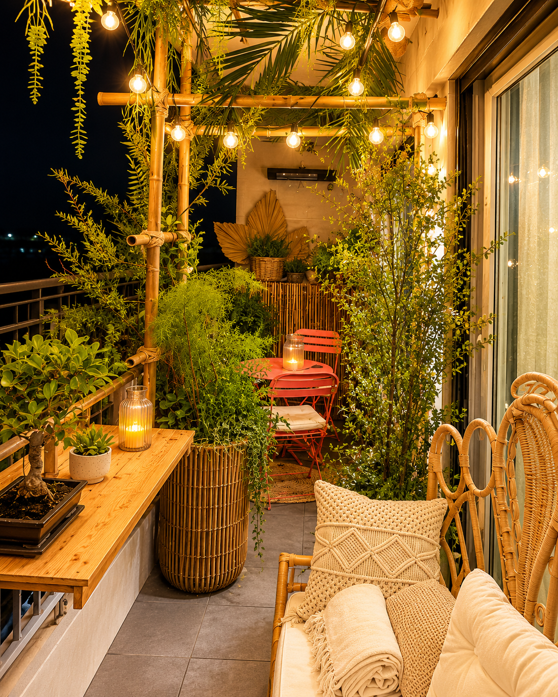 Aménagement végétalisé d'un balcon